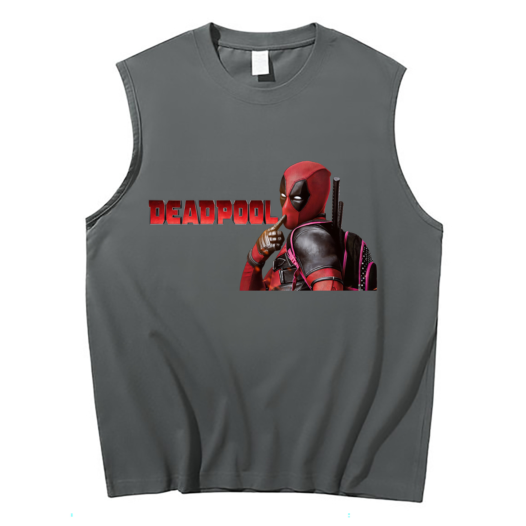 （画像用） Deadpool デッドプール コットン100％タンクトップ（フロントプリント）